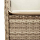 Havebænk Beige polyrattan