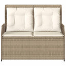 Havebænk Beige polyrattan