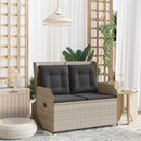 Havebænk Lysegrå polyrattan