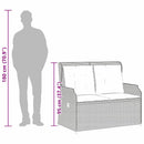 Havebænk Brun polyrattan