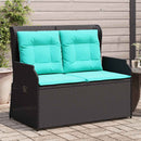 Havebænk Sort polyrattan