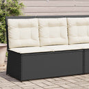 Havebænk Sort polyrattan