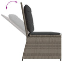 Havebænk Grå polyrattan