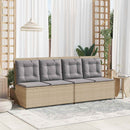 Havebænk Beige polyrattan