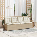 Havebænk Beige polyrattan