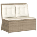 Havebænk Beige polyrattan