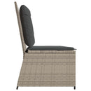 Havebænk Lysegrå polyrattan