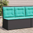 Havebænk Sort polyrattan