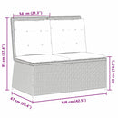 Havebænk Sort polyrattan