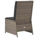 Havemøbelsofa med pude Grå polyrattan