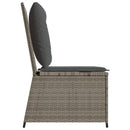 Havemøbelsofa med pude Grå polyrattan