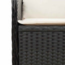 Havebænk 2 pcs Sort polyrattan