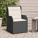 Havebænk 2 pcs Sort polyrattan