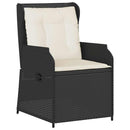 Havebænk 2 pcs Sort polyrattan