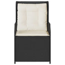 Havebænk 2 pcs Sort polyrattan