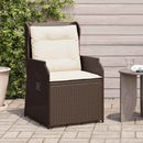 Havebænk 2 pcs Brun polyrattan