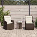 Havebænk 2 pcs Brun polyrattan