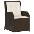 Havebænk 2 pcs Brun polyrattan