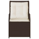 Havebænk 2 pcs Brun polyrattan