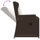 Havebænk 2 pcs Brun polyrattan