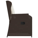 Havebænk 2 pcs Brun polyrattan