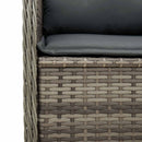 Havebænk 2 pcs Grå polyrattan