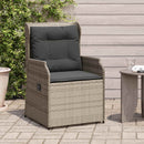 Havebænk 2 pcs Grå polyrattan