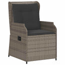 Havebænk 2 pcs Grå polyrattan