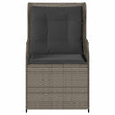 Havebænk 2 pcs Grå polyrattan