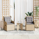 Havebænk 2 pcs Beige polyrattan