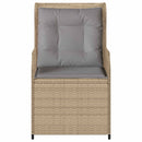 Havebænk 2 pcs Beige polyrattan