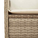 Havebænk 2 pcs Beige polyrattan
