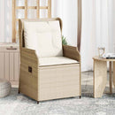 Havebænk 2 pcs Beige polyrattan