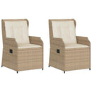 Havebænk 2 pcs Beige polyrattan