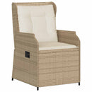 Havebænk 2 pcs Beige polyrattan