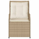 Havebænk 2 pcs Beige polyrattan