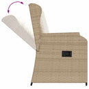 Havebænk 2 pcs Beige polyrattan