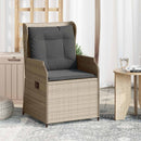 Havebænk 2 pcs Lysegrå polyrattan