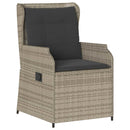 Havebænk 2 pcs Lysegrå polyrattan