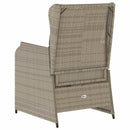 Havebænk 2 pcs Lysegrå polyrattan