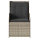 Havebænk 2 pcs Lysegrå polyrattan