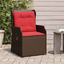 Havebænk 2 pcs Brun polyrattan