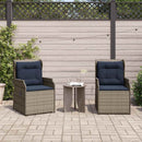 Havebænk 2 pcs Grå polyrattan