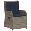 Havebænk 2 pcs Grå polyrattan