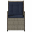 Havebænk 2 pcs Grå polyrattan