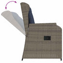 Havebænk 2 pcs Grå polyrattan