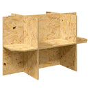 Terrariumbase Brun 80 x 50 x 50 cm OSB