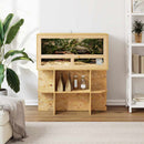 Terrariumbase med hylde Brun 80 x 40 x 50 cm OSB
