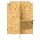 Terrariumbase med hylde Brun 80 x 40 x 50 cm OSB