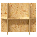 Terrariumbase med hylde Brun 60 x 30 x 50 cm OSB